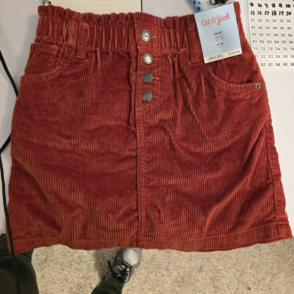 Cat & Jack Rust Corduroy Skirt